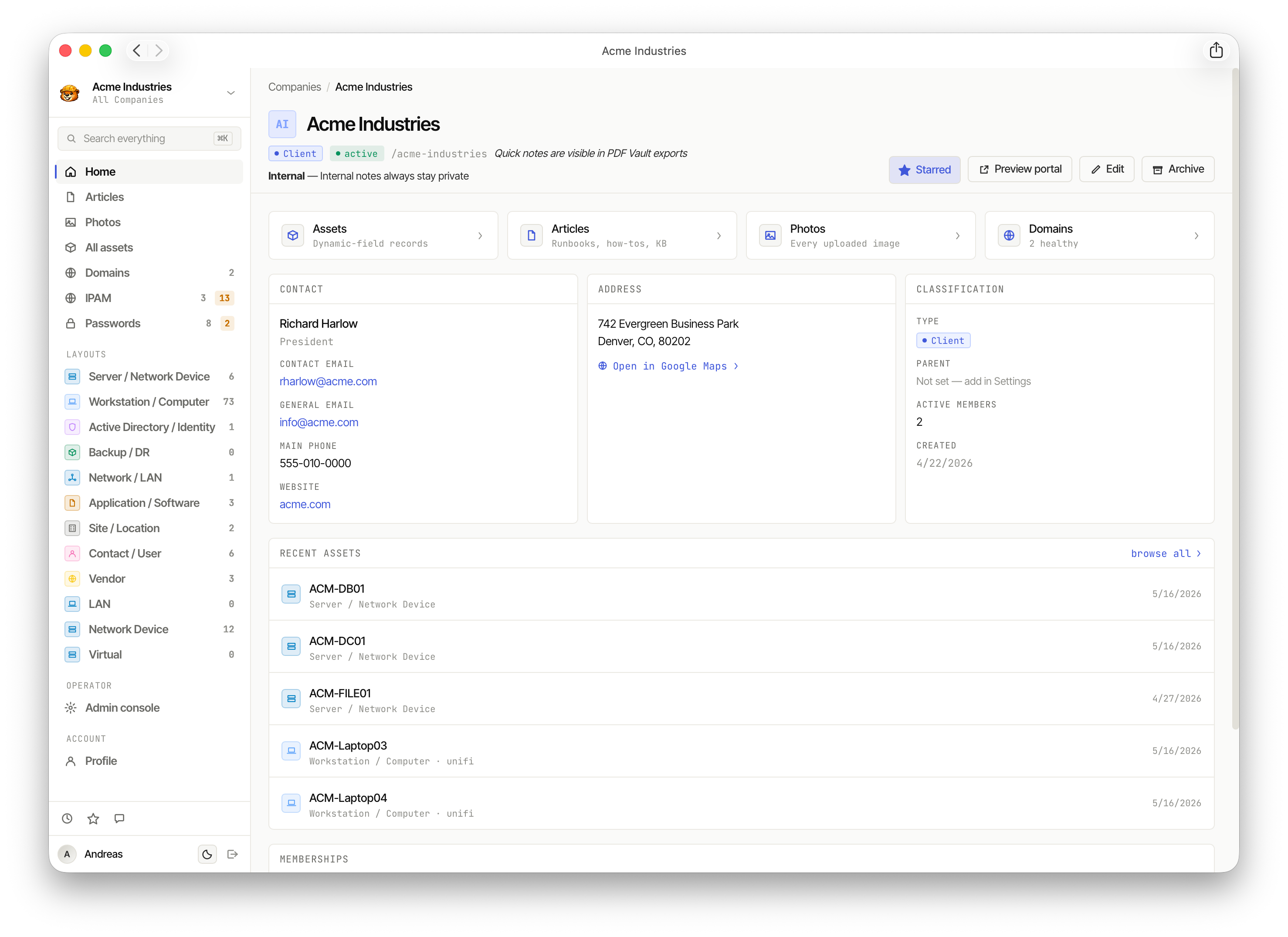 Weavestream Tenant Dashboard